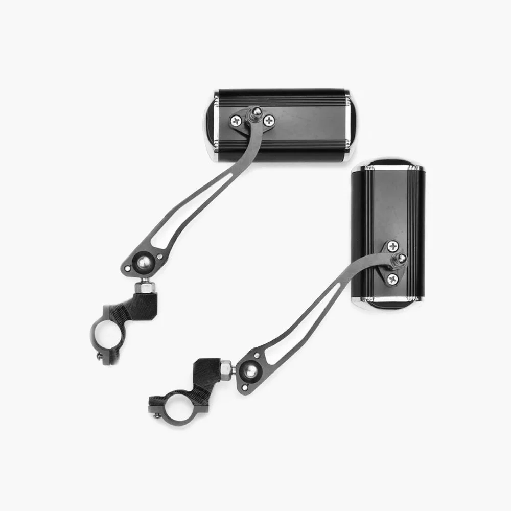 Lot De 2 Rétroviseurs De Guidon Homyl – Compatibles Vélos Et Scooters électriques (diam. 17-22 Mm) – Installation Facile, Vision Large En PP Beige